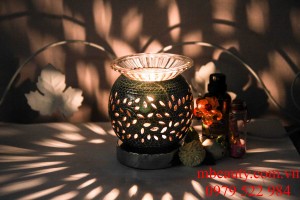 đèn xông tinh dầu gốm nâu cảm ứng